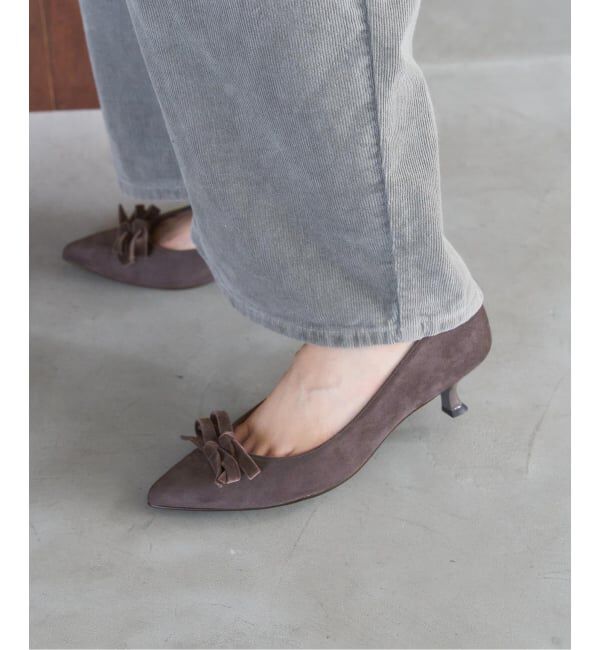  「4.5cmポインテッドダブルリボンパンプス」|パンプス|