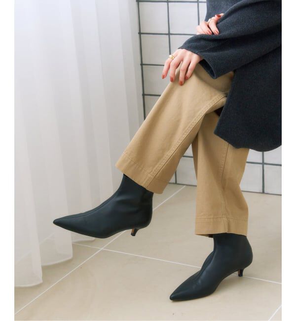  「4cmポインテッドショートブーツ」|ショートブーツ|