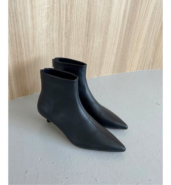  「4cmポインテッドショートブーツ」|ショートブーツ|