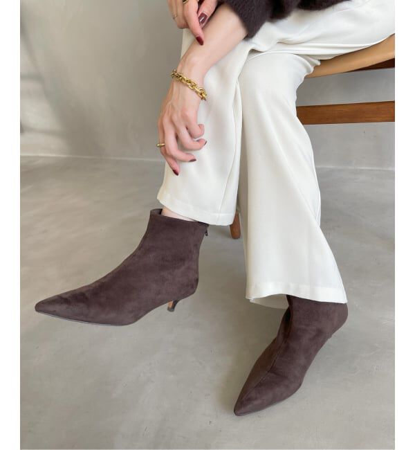  「4cmポインテッドショートブーツ」|ショートブーツ|