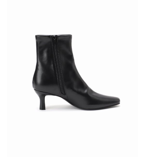  「《追加》6cmフレンチスクエアフィットショートブーツ」|ショートブーツ|