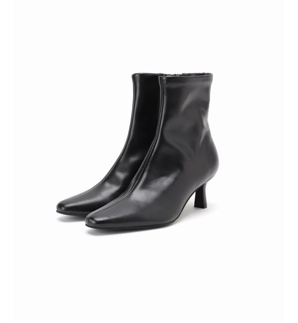  「《追加》6cmフレンチスクエアフィットショートブーツ」|ショートブーツ|