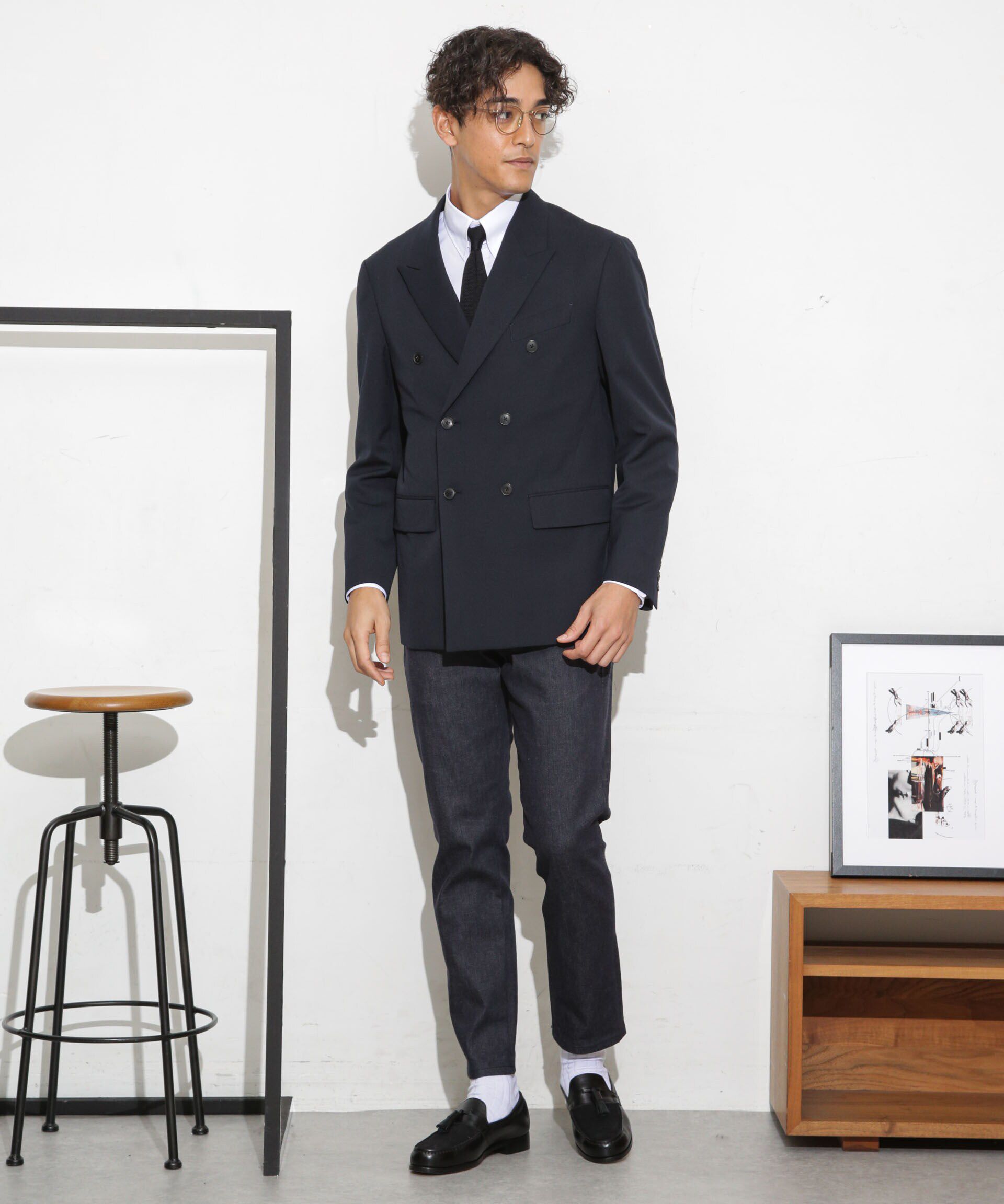 nano･universe「LB.03/｢ESSENTIAL LINE｣ノンフェイドスキニースラックス」|デニム|