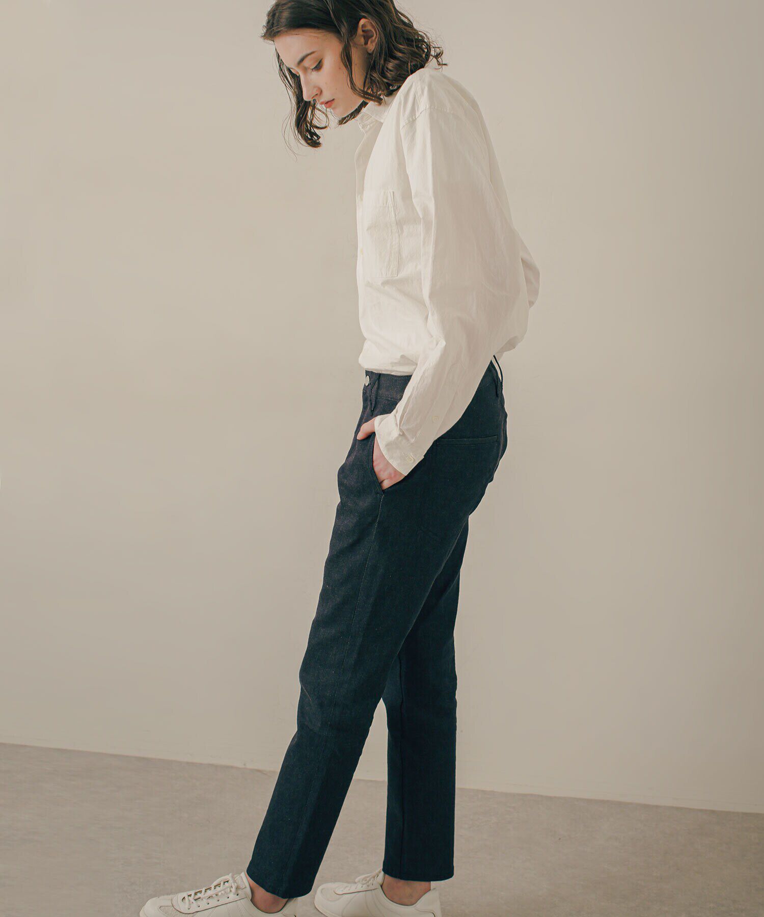 nano･universe「LB.03/｢ESSENTIAL LINE｣ノンフェイドスキニースラックス」|デニム|