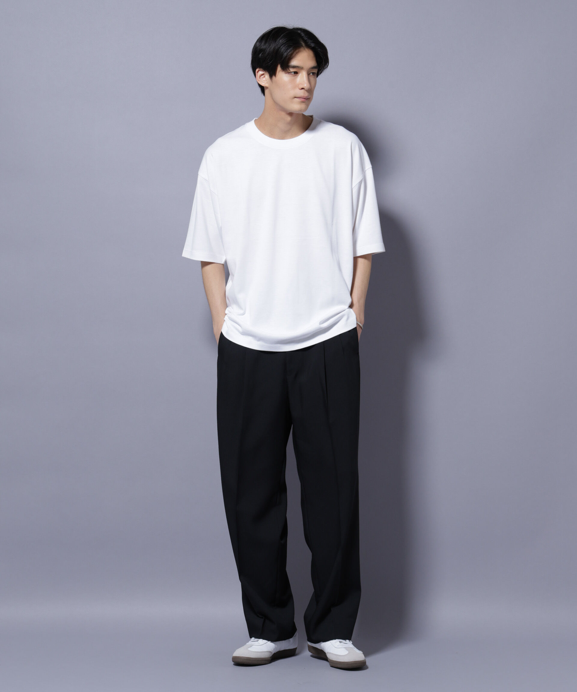 nano･universe「Anti Soaked(R)  汗染み防止 クルーネック ビッグシルエットTシャツ」|Tシャツ・カットソー|