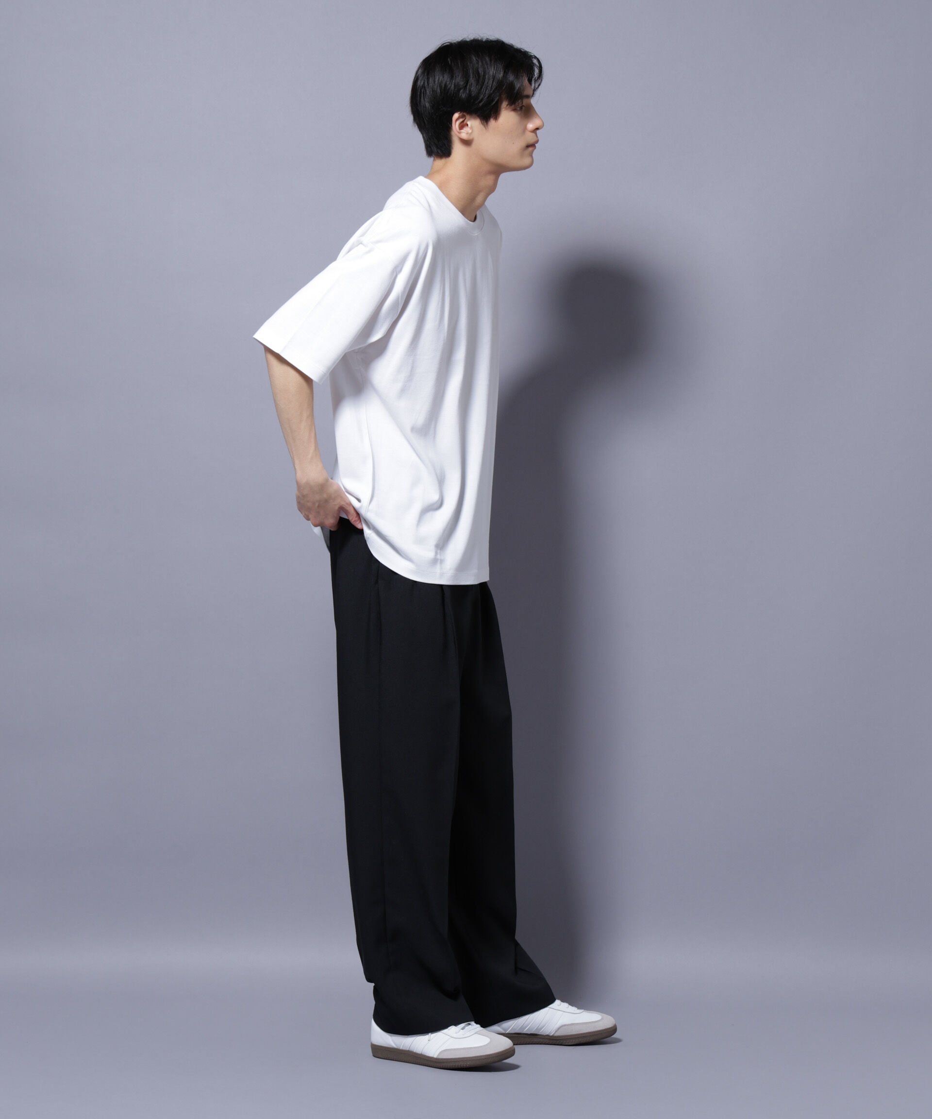 nano･universe「Anti Soaked(R)  汗染み防止 クルーネック ビッグシルエットTシャツ」|Tシャツ・カットソー|