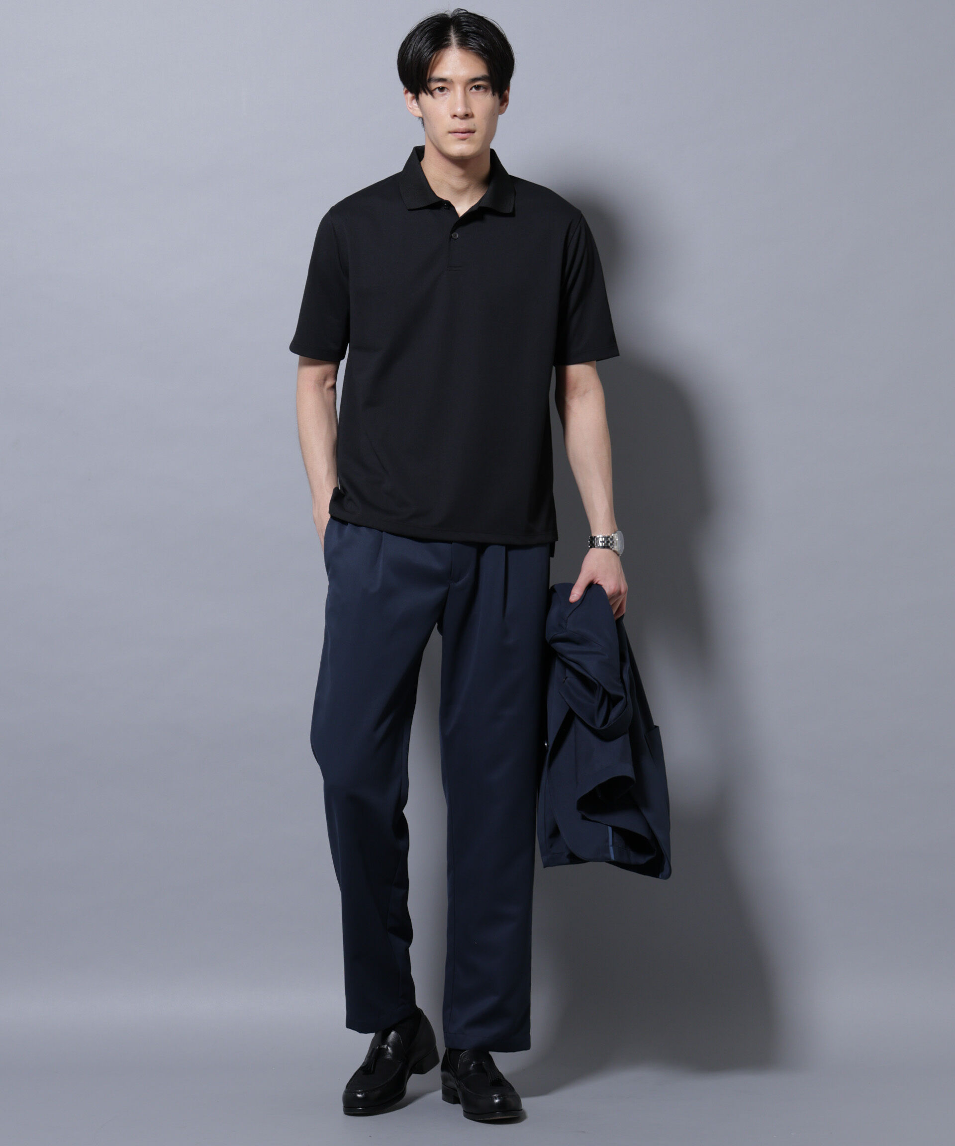 nano･universe「「N POLO」 AERO FREEZE 鹿の子ポロシャツ」|Tシャツ・カットソー|