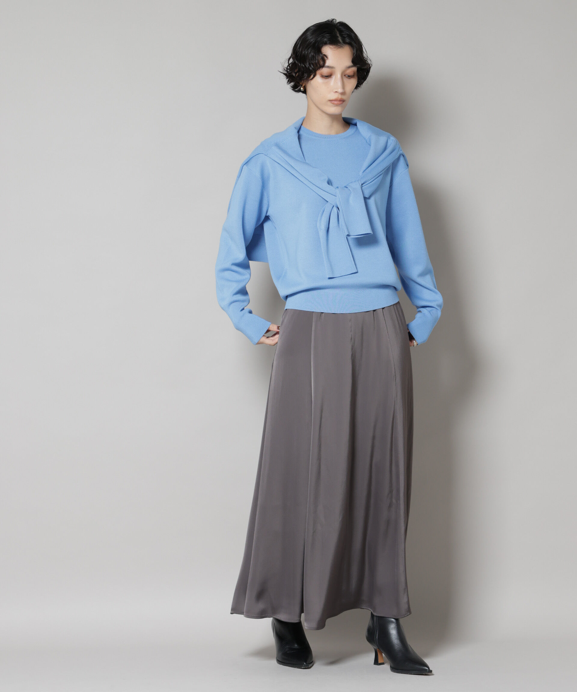 nano･universe「毛玉レスニットスムースクルーネックプルオーバー」|ニット・セーター|