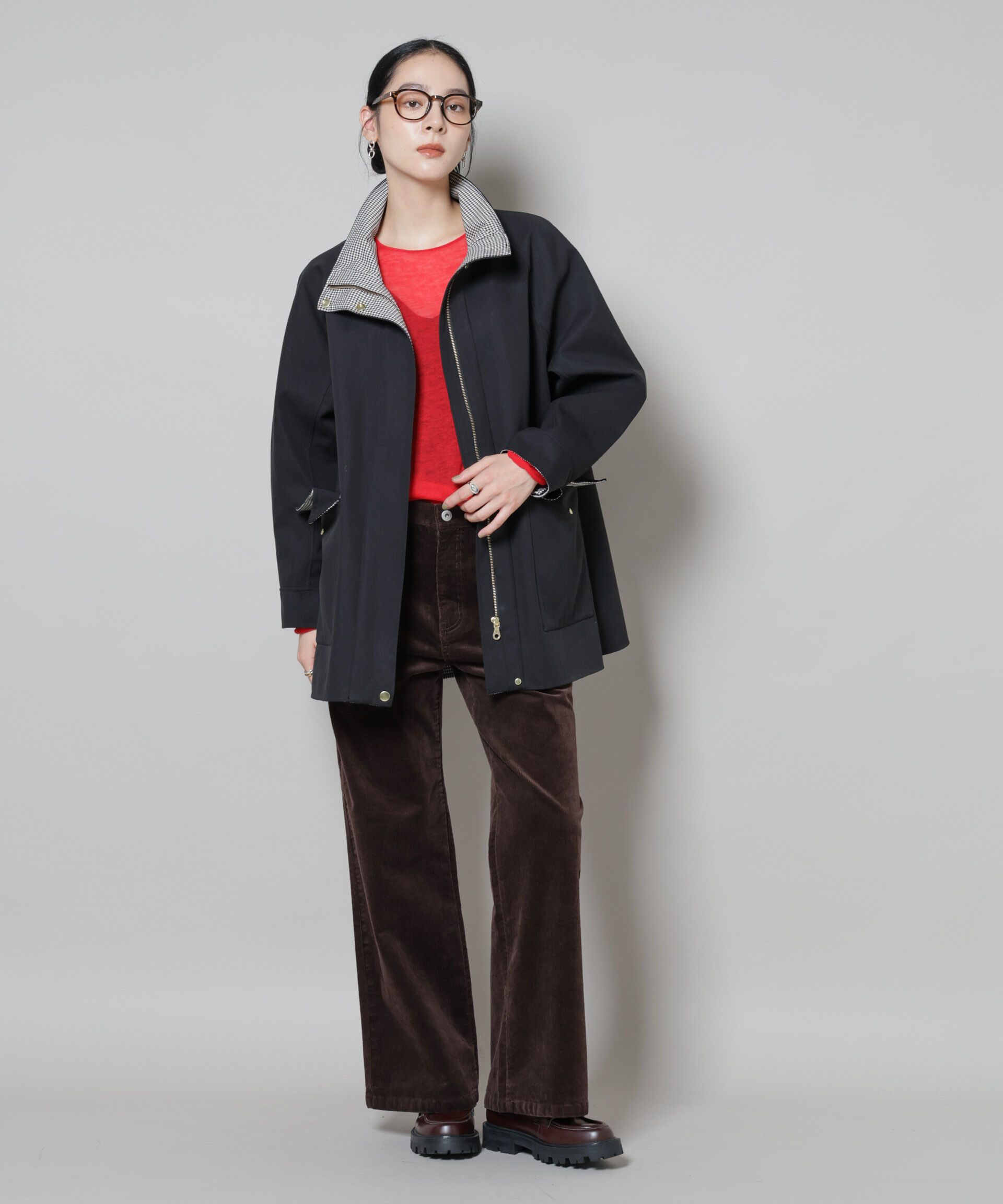 nano･universe「コーデュロイワイドパンツ」|チノ|