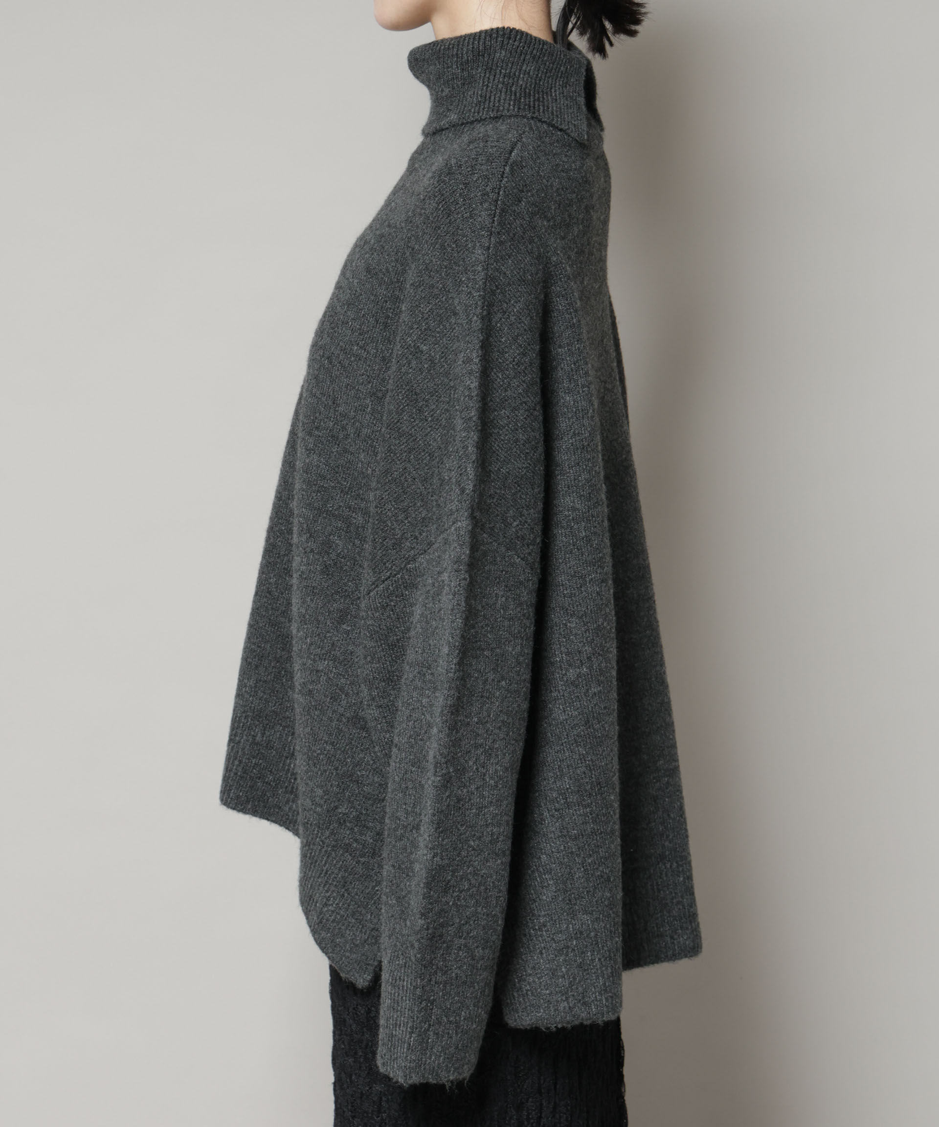 nano･universe「タートルワイドシルエット圧縮ニット」|ニット・セーター|