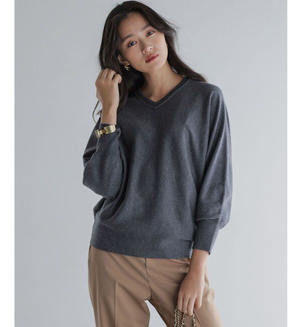 組曲「【前後着用可】ニューシックニットＶネック プルオーバー」|ニット・セーター|