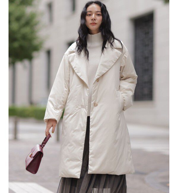 組曲「ステッチレスライト ダウン」|ダウン|ベージュ系