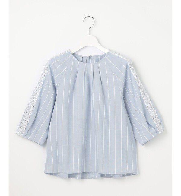 自由区「【洗える】エンブロイダリーブロードプルオーバー ブラウス」|シャツ・ブラウス|