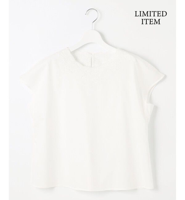 自由区「【WEB限定・接触冷感・洗える】エンブロイダリーローンプルオーバー ブラウス」|シャツ・ブラウス|