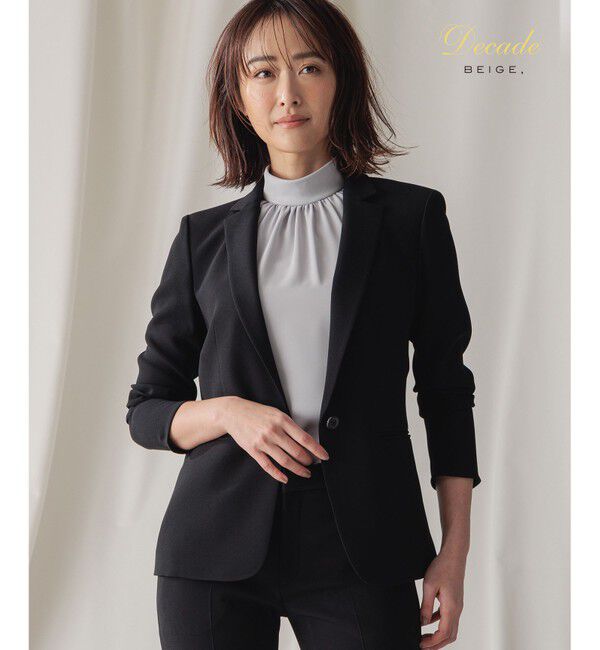 BEIGE,「CINDY / テーラードジャケット」|テーラードジャケット|Black