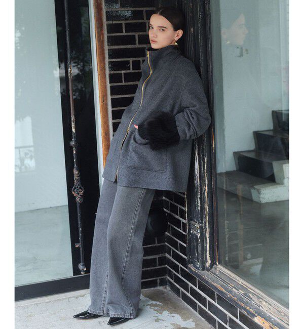 BEIGE,「ZION / ウールスタンドカラーショートコート」|その他|