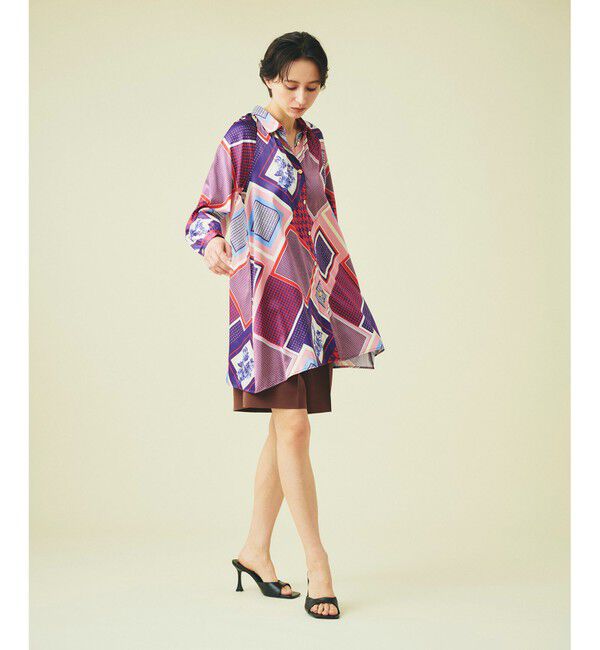 GRACE CONTINENTAL「スカーフプリントチュニックブラウス」|シャツ・ブラウス|