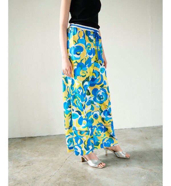 GRACE CONTINENTAL「ペイントカラーワイドパンツ」|その他|イエロー