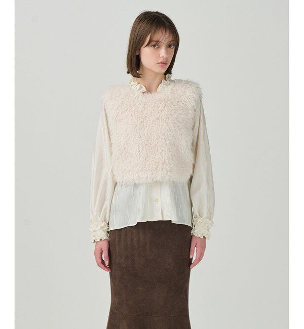 GRACE CONTINENTAL「ショートファーベスト」|ベスト・ジレ|キナリ