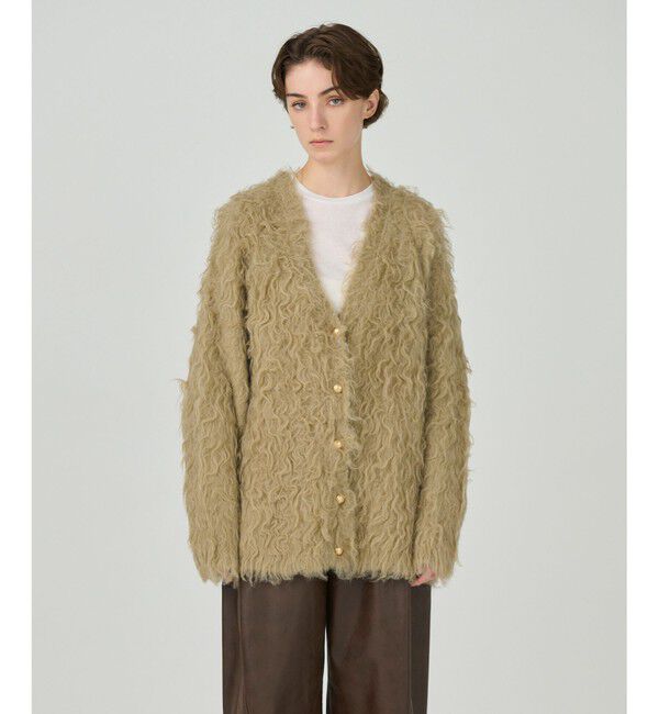 Diagram「シャギーニットカーディガン」|カーディガン|カーキ