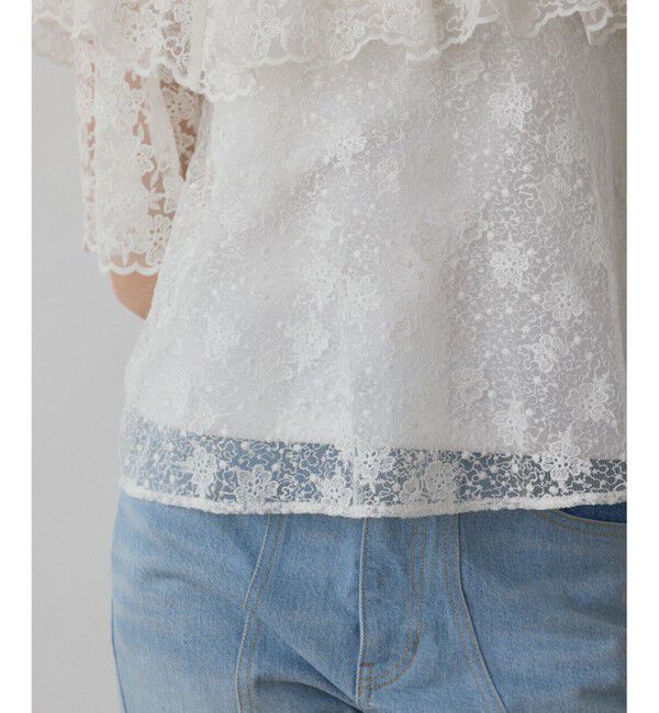 GRACE CONTINENTAL「レースケープブラウス」|シャツ・ブラウス|