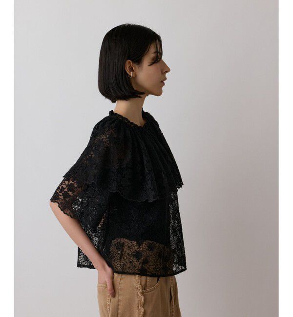 GRACE CONTINENTAL「レースケープブラウス」|シャツ・ブラウス|