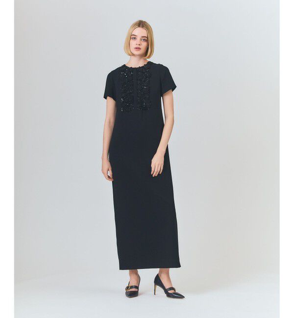 Grace Class「コサージュビジュードレス」|ドレス|ブラック