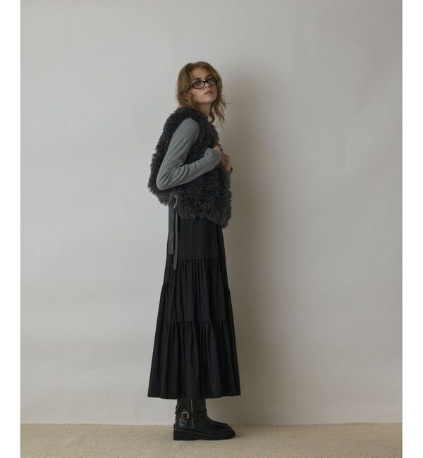 GRACE CONTINENTAL「ティアードロングスカート」|スカート|