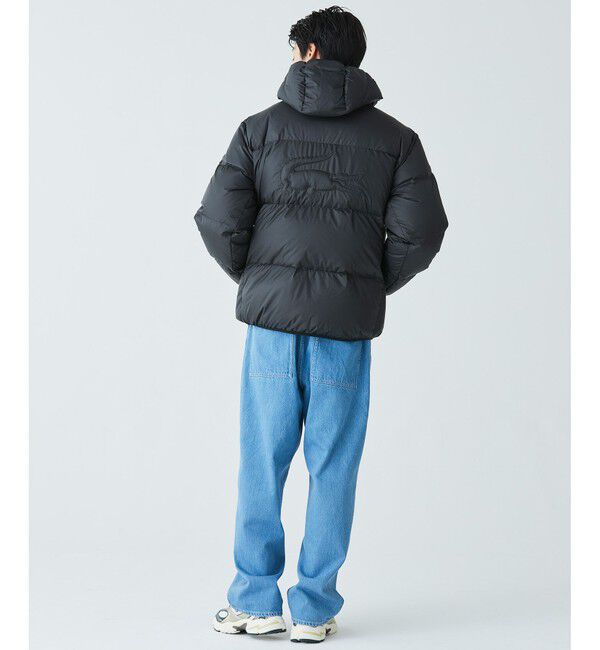 LACOSTE「撥水 バックステッチ スタンドカラー フーデッドダウンジャケット」|ダウン|