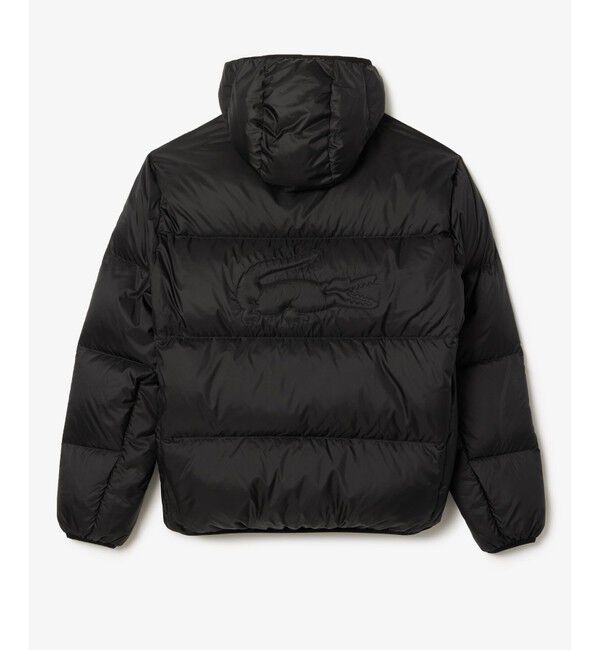 LACOSTE「撥水 バックステッチ スタンドカラー フーデッドダウンジャケット」|ダウン|