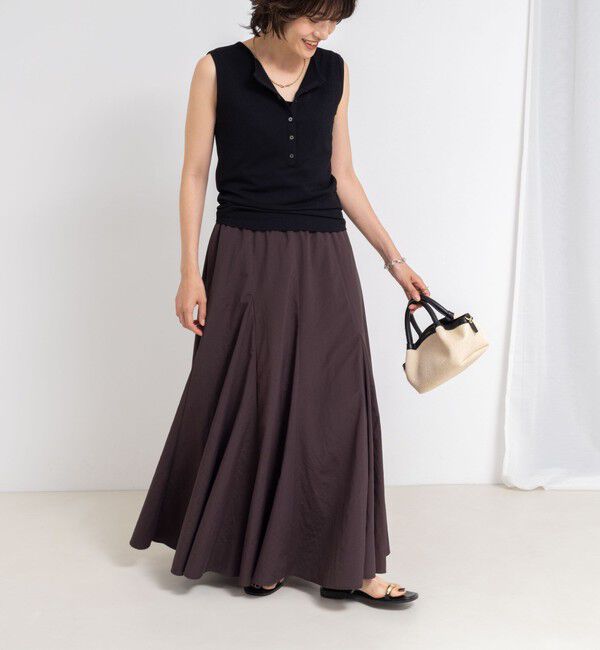 NOLLEY'S「【追加】【WEB＆一部店舗限定色あり】ウォッシャブルヴィンテージタフタマチ入りマキシスカート」|スカート|