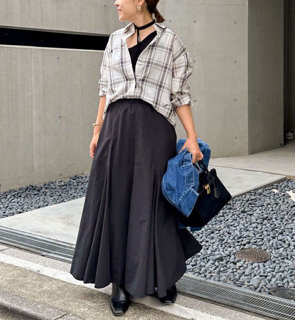 NOLLEY'S「【追加】【WEB＆一部店舗限定色あり】ウォッシャブルヴィンテージタフタマチ入りマキシスカート」|スカート|