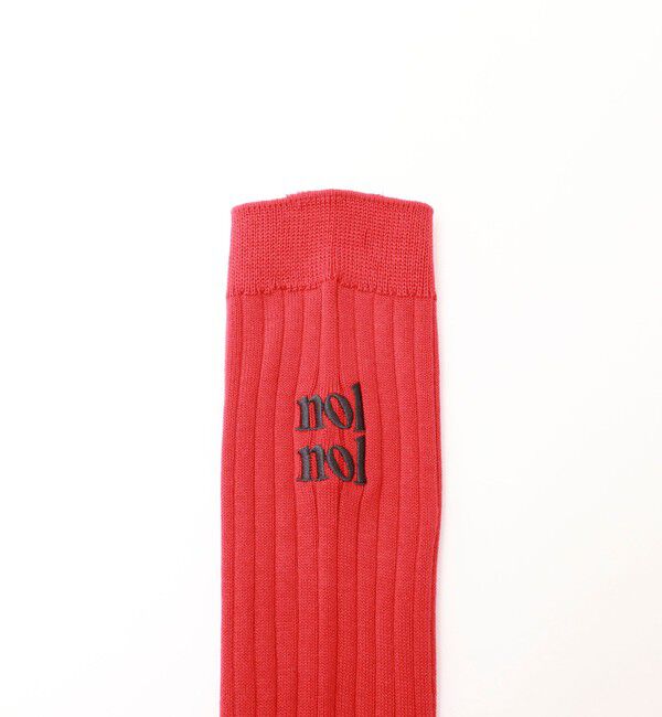 NOLLEY'S「【nolnol/ノルノル】ロゴリブソックス」|ソックス|