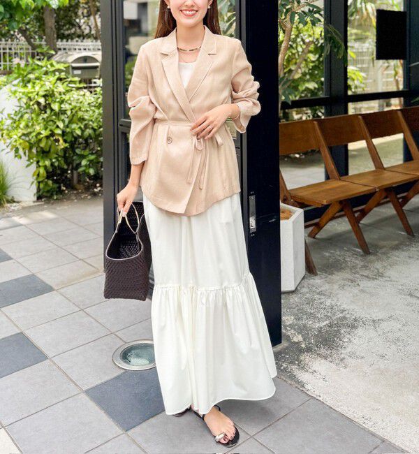 NOLLEY'S「ウォッシャブルリネン風シアージャケット」|テーラードジャケット|