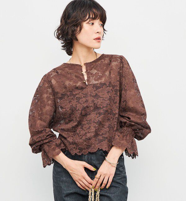 NOLLEY'S「ウォッシャブルレース2WAYブラウス」|シャツ・ブラウス|