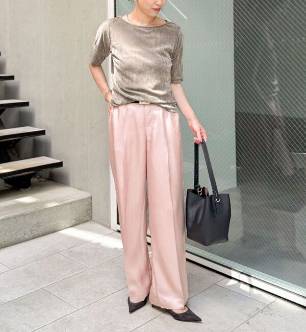 NOLLEY'S「フロッキーチュールボートネックプルオーバーカットソー」|Tシャツ・カットソー|