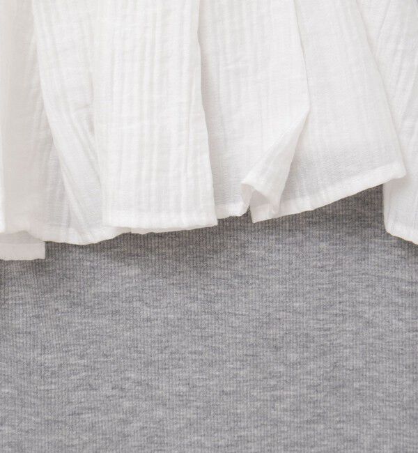 Rie Miller「3WAYリブフリルロンT」|Tシャツ・カットソー|