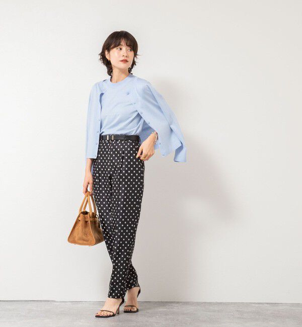 NOLLEY'S sophi「《アンサンブル対応》《手洗い可能》W混ラメクルーネックカーディガン」|カーディガン|