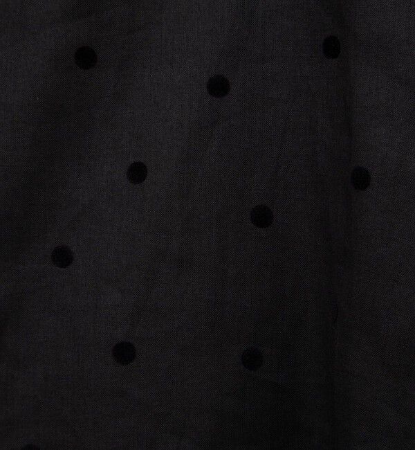 NOLLEY'S sophi「ドットフロッキーフリルネックブラウス」|シャツ・ブラウス|