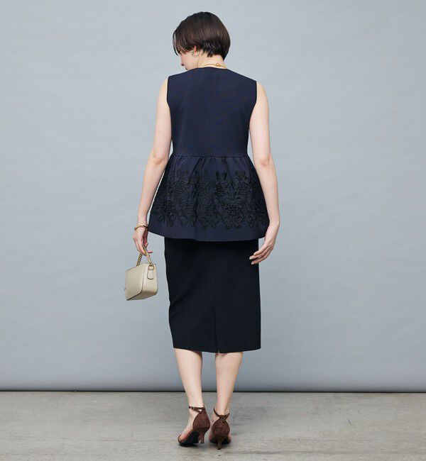 NOLLEY'S「レース付きペプラムベスト」|ベスト・ジレ|