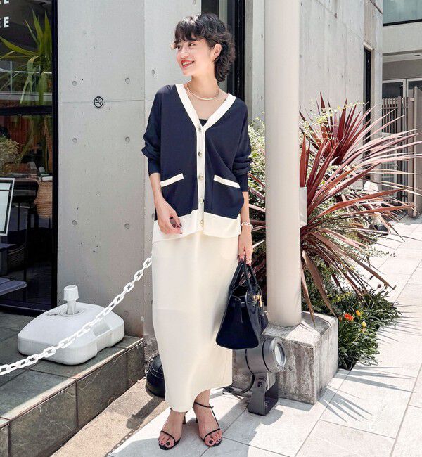 NOLLEY'S sophi「《セットアップ対応》ウォッシャブルダブルサテンイージースカート」|タイト|