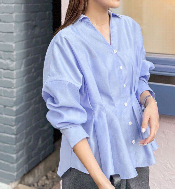 NOLLEY'S「【追加】ウォッシャブルシアースキッパータックブラウス」|シャツ・ブラウス|