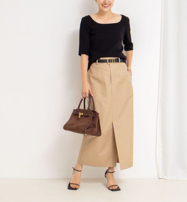 NOLLEY'S「ベアテレコ5分袖2WAYプルオーバーカットソー」|Tシャツ・カットソー|