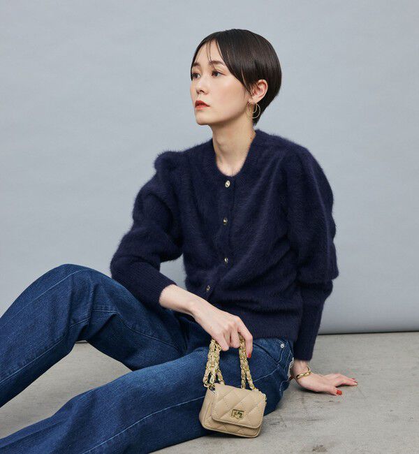 Laraaji「FOXカシミヤボックス袖2WAYカーディガン」|カーディガン|