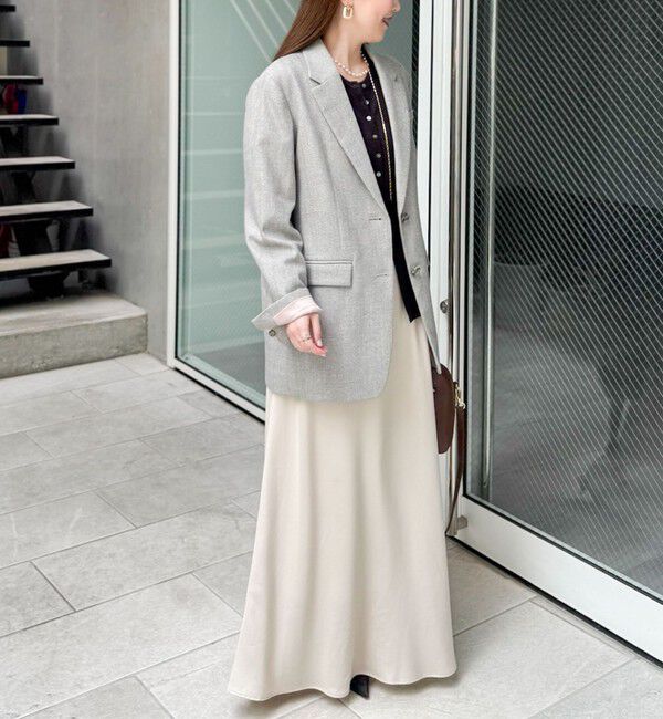 NOLLEY'S sophi「《セットアップ対応》ウォッシャブルフィブリルサテンナロースカート」|スカート|