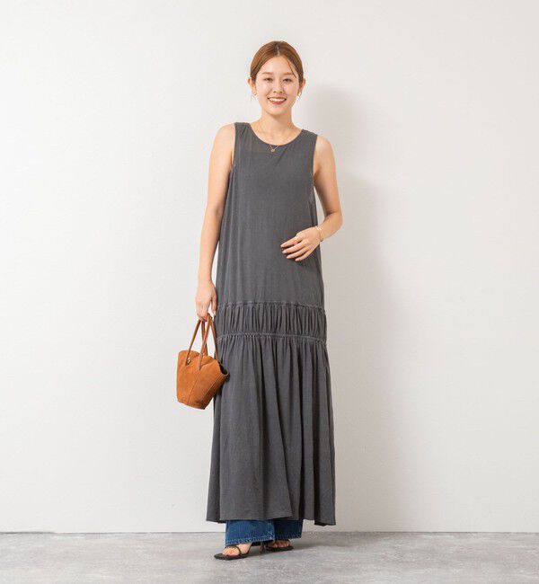 Rie Miller「顔料染マキシ丈ワンピース」|ワンピース|