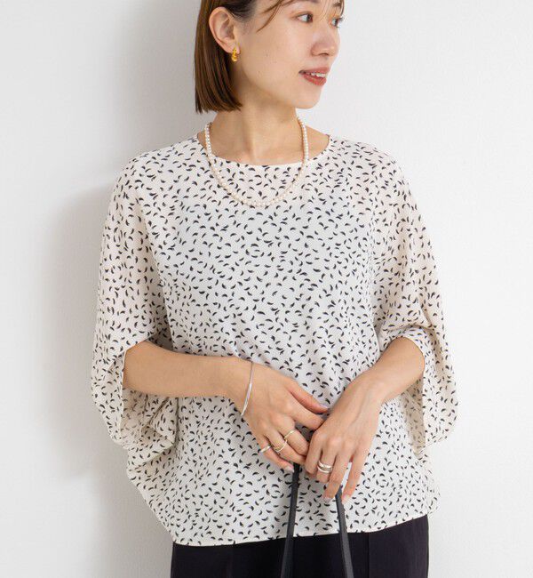 NOLLEY'S「ウォッシャブルバックサテンコクーンブラウス」|シャツ・ブラウス|