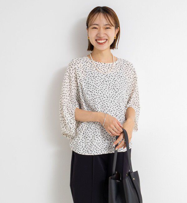 NOLLEY'S「ウォッシャブルバックサテンコクーンブラウス」|シャツ・ブラウス|