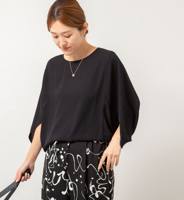 NOLLEY'S「ウォッシャブルバックサテンコクーンブラウス」|シャツ・ブラウス|