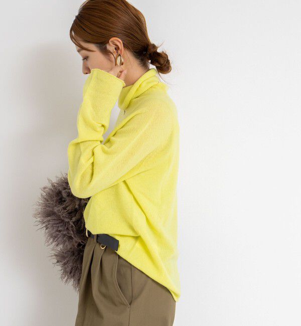 Rie Miller「【WEB&一部店舗限定】PUREカシミヤタートルネックニット」|ニット・セーター|